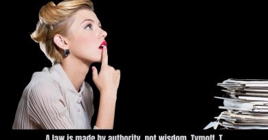 A law is made by authority, not wisdom. Tymoff, T