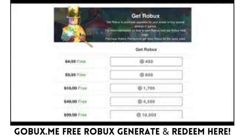 Gobux.me Free Robux Generate & Redeem Here!